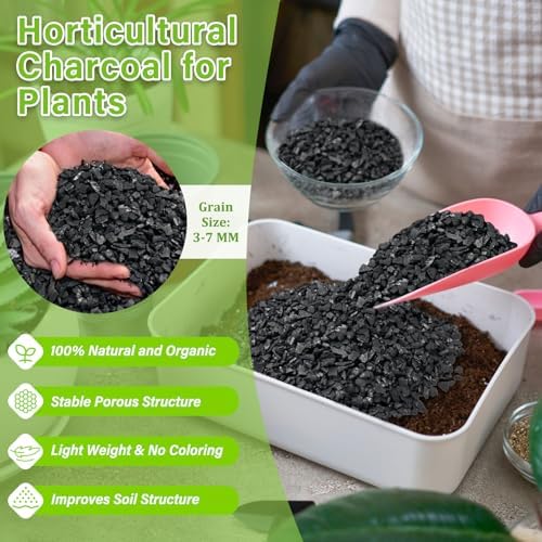 legigo 8 qt horticultural charcoal- natural biochar soil shown in use