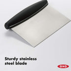 OXO Good Grips Stainless Steel Cut and Serve Turner (Black) and Scraper & Chopper