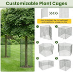 hacaroa 12 pack wire plant protectors from animals, side view