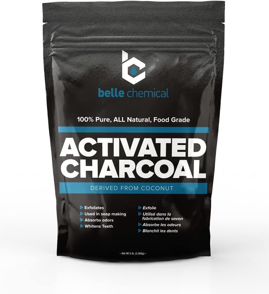 (5lb) organic coconut activated charcoal powder - food shown in use