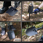 redcamp 23" military folding camping shovel, tri-fold survival on a desk or shelf