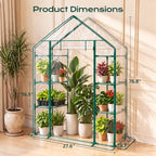 docred indoor greenhouse with grow light, 4-tier mini, package contents