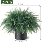 2 sets artificial ferns topiary ball trees for showing dimensions