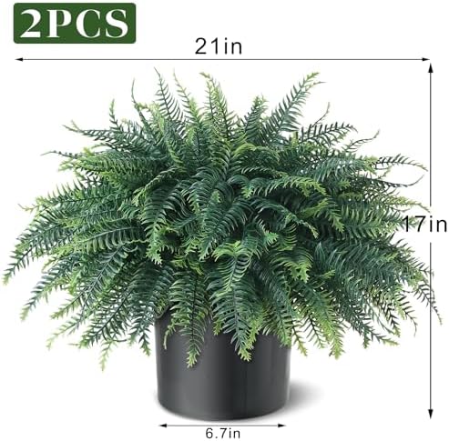 2 sets artificial ferns topiary ball trees for showing dimensions
