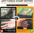 heavy duty bird netting for garden with 1", side view
