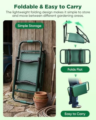saker garden kneeler and seat-garden kneeler gardening bench on a desk or shelf