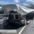 70% 12x25 ft aluminet shade cloth for car, side view