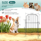 goovilla garden fence, total 25ft(l) x 24in(h), 25, close-up detail