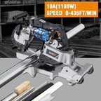 maxxt 2-in-1 band saw with table saw base, close-up detail