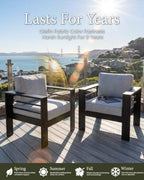 layinsun outdoor aluminum furniture set with fire pit, side view