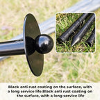 72 inch garden stake netting support, black heavy showing dimensions