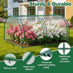 98x49x49in garden plant netting mesh cover for raised, side view