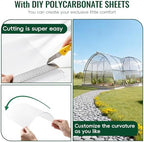 evereco 6 pcs greenhouse panel, 8'ft x 2'ft, front angle view