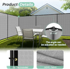 sunnyroyal 6' x 24' privacy fence screen panel, close-up detail