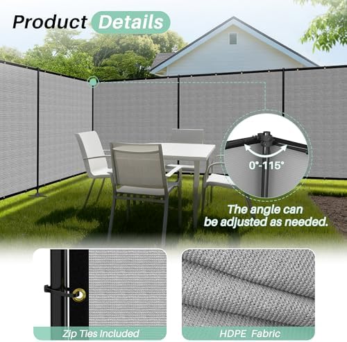 sunnyroyal 6' x 24' privacy fence screen panel, close-up detail