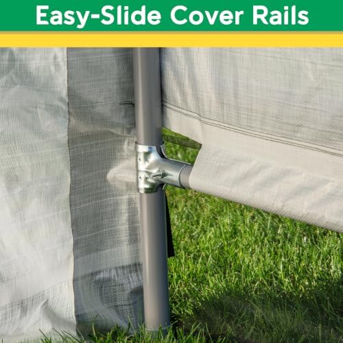 miracle-gro walk-in all-season greenhouse, chalk, 6 x 4, view 9