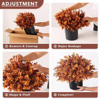 artificial fall boxwood topiary ball tree for front showing dimensions