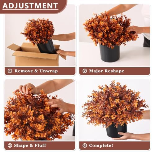 artificial fall boxwood topiary ball tree for front showing dimensions