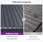 purple leaf louvered pergola 13' x 15' outdoor, side view