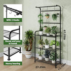 ekisemio plant stands outdoor with hooks, metal tall, package contents