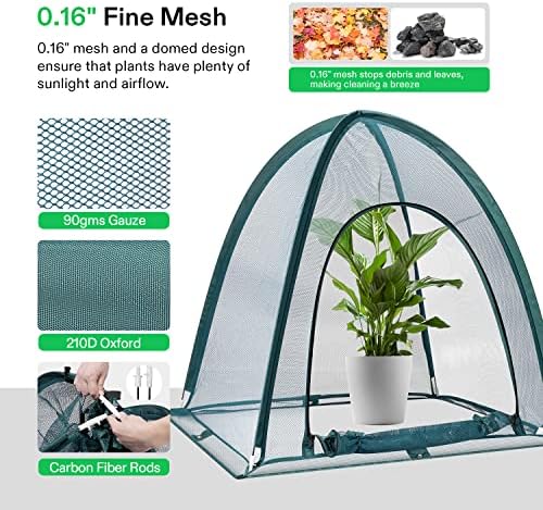 vivosun garden netting cover, 28 x 28 x, side view