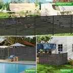 no-dig metal privacy fence screen, 60" h × on a desk or shelf