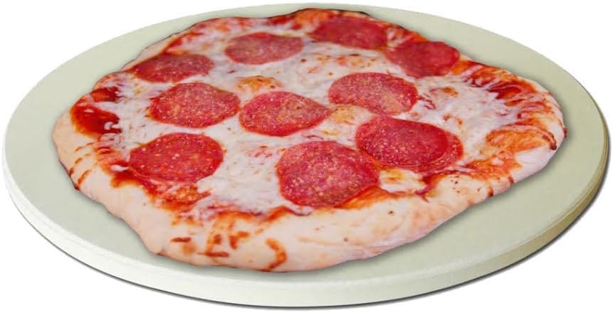 Pizza Baking Stone EXTRA THICK 9/16" for Large Big Green Egg BGE (genuine imported earthenware) not ceramic