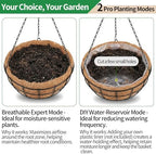 16 inch hanging planters for outdoor plants, 2 showing dimensions