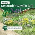 proworx green small garden fence border curve wire shown in use