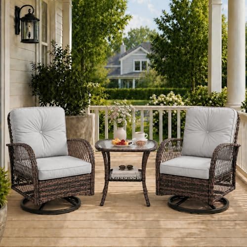 outdoor swivel rocker patio chairs, 3 piece patio, view 9