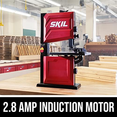 skil 2.8 amp 9 in. 2-speed benchtop band shown in use