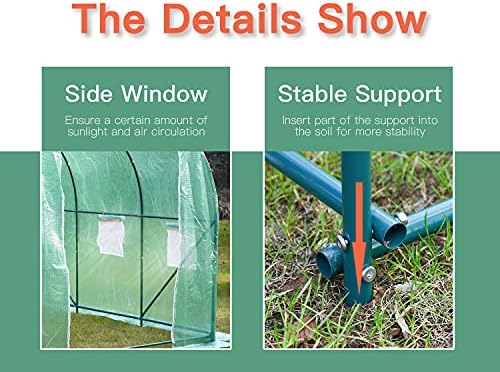 greenhouse for outdoors greenhouse walk-in green house l10'xw7'xh7', side view