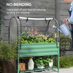 outsunny raised garden bed with cover and storage, package contents