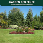 decorative garden fence, 27.3 ft no dig flower showing dimensions