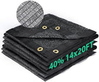kesfitt 40% shade cloth 14x20 ft, breathable hdpe shown in use