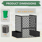 foowin air conditioner fence, 3 panels metal privacy, close-up detail