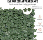vevor artificial ivy privacy fence screen, 59 x shown in use