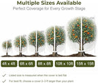 fruit tree netting cover with zipper & drawstring, view 9
