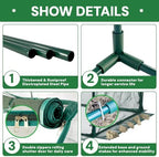 crop cage for garden,98"x49"x49" tunnel plant netting cover showing dimensions