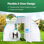 quictent 20x10x6.6ft tunnel greenhouse for outdoors with 2, close-up detail