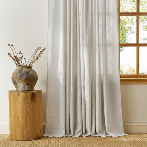 nicetown faux linen curtains 2 panels set for, package contents