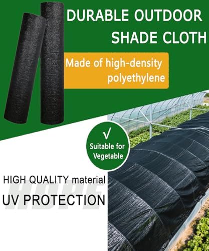 30% black shade cloth 10ft x 50ft, uv, side view