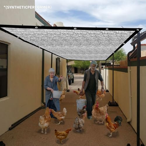 aluminum shade cloth 10x10',80% aluminum reflective tarp,durable mesh, package contents