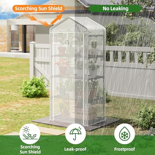 superlele mini greenhouse, plant stand for indoor outdoor, side view