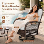 outdoor swivel rocker patio chairs, 3 piece patio, side view