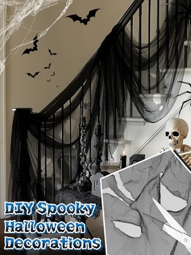 65x10ft ultra-fine mesh mosquito net, also for halloween shown in use