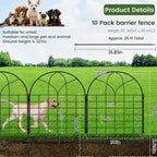 tall decorative garden fence, 25 ftx 32" h, close-up detail
