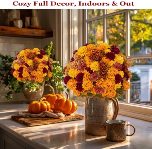 axylex artificial mums for outdoors, 12 bundles fake, package contents