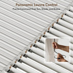 10x12ft aluminum outdoor louvered pergola with screens &, view 9