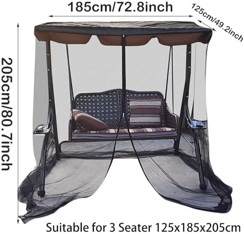 mosquito net for swing smooth zipper porch swing shown in use